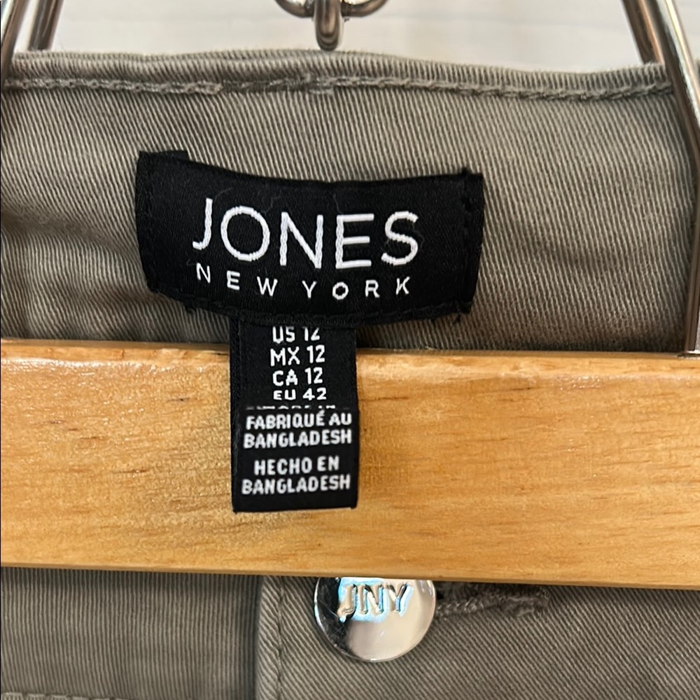 Skinny Ankle Pants Jones New York Size 12 Olive Green